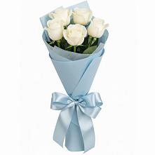 Букет 5 Белых роз Проуд в Никольское