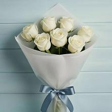 Букет 7 Белых роз Эдлесс Лав в Никольское