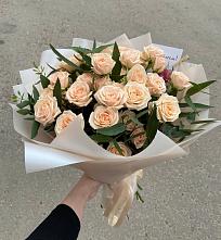 Букет Кремовые розы Латте в Никольское
