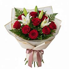 Букет цветов из:  Лилии и Розы в Никольское