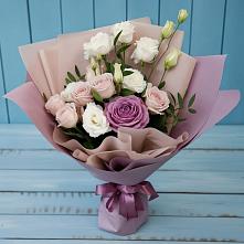 Букет цветов из:  Розы и Лизиантусы в Никольское