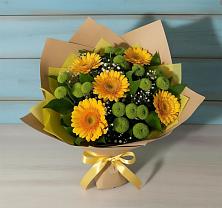 Букет цветов из:  Герберы и Хризантемы в Никольское