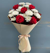 Букет цветов из:  Розы и Хризантемы в Никольское