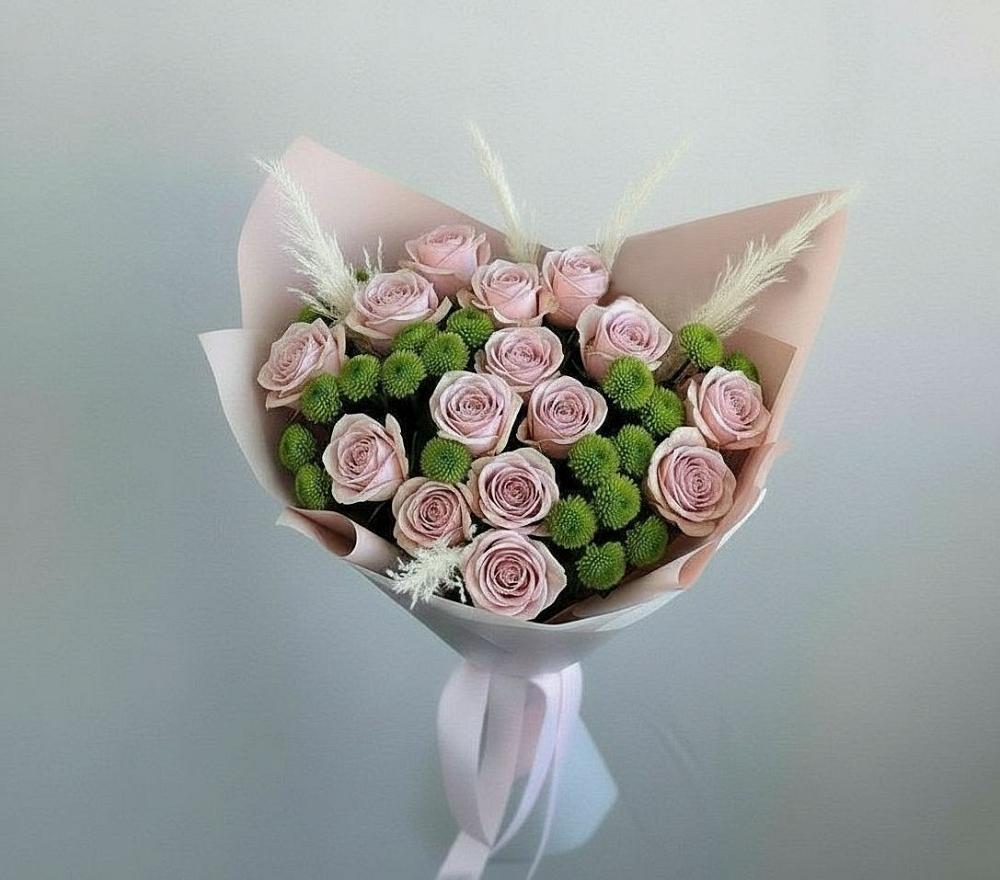 Букет цветов из: Розы и Хризантемы в Никольское