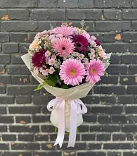 Букет цветов из:  Герберы и Хризантемы #REPLACE_PRED# Никольское