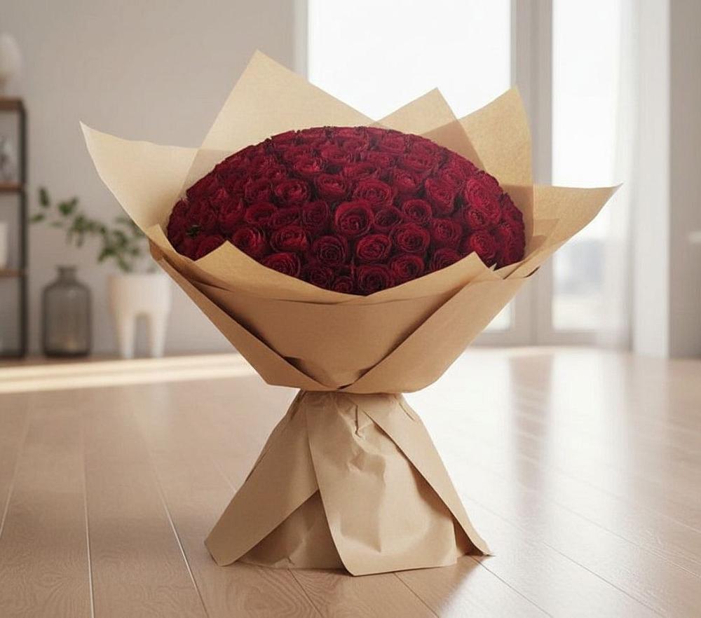 Букет 101 Красная роза в Никольское