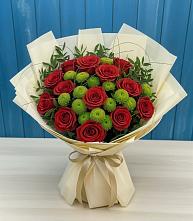 Букет цветов из:  Розы и Хризантемы в Никольское