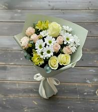 Букет цветов из:  Альстромерии, Розы и Хризантемы в Никольское