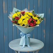 Букет цветов из:  Альстромерии и Хризантемы #REPLACE_PRED# Никольское