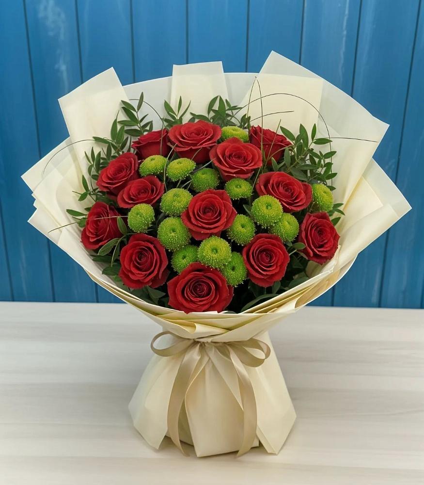 Букет цветов из: Розы и Хризантемы в Никольское