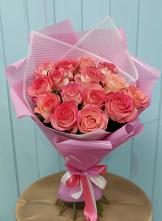 Букет 15 Розовых роз Равель в Никольское