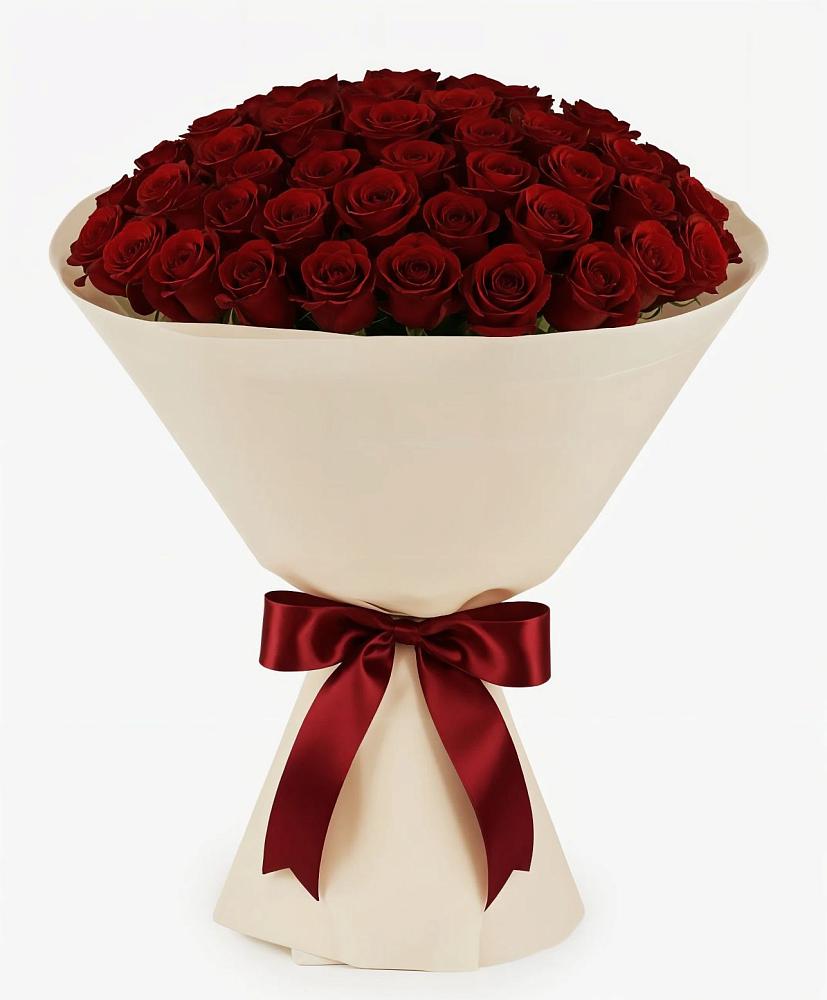 Букет 101 Бордовая роза Блэк Бакарра в Никольское